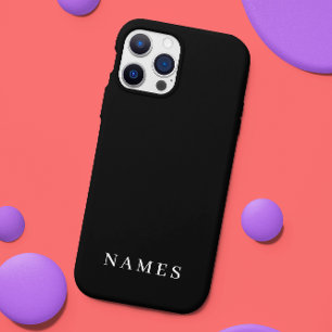 Simple Black Custom Add Your Name Elegant iPhone 11Pro Max Case