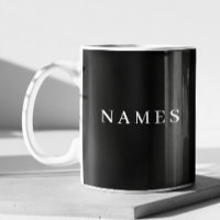 Simple Black Custom Add Your Name Elegant