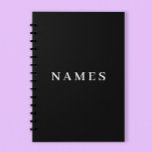 Simple Black Custom Add Your Name Elegant Planner<br><div class="desc">Simple Black Custom Add Your Name Elegant Design for Anyone.</div>