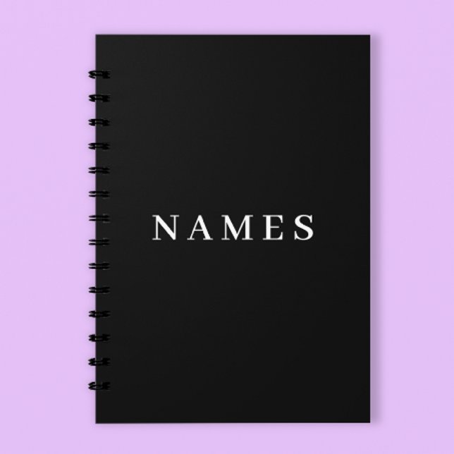 Simple Black Custom Add Your Name Elegant Planner (Creator Uploaded)
