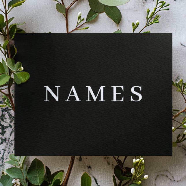 Simple Black Custom Add Your Name Elegant Postcard (Creator Uploaded)