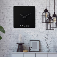 Simple Black Custom Add Your Name Elegant