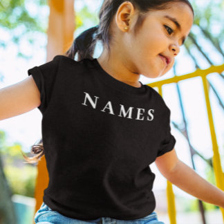 Simple Black Custom Add Your Name Elegant T-Shirt
