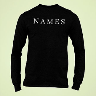 Simple Black Custom Add Your Name Elegant T-Shirt
