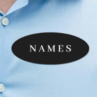Simple Black Custom Add Your Name Elegant