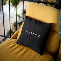 Simple Black Custom Add Your Name Elegant