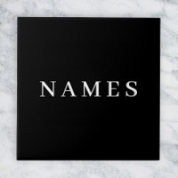 Simple Black Custom Add Your Name Elegant
