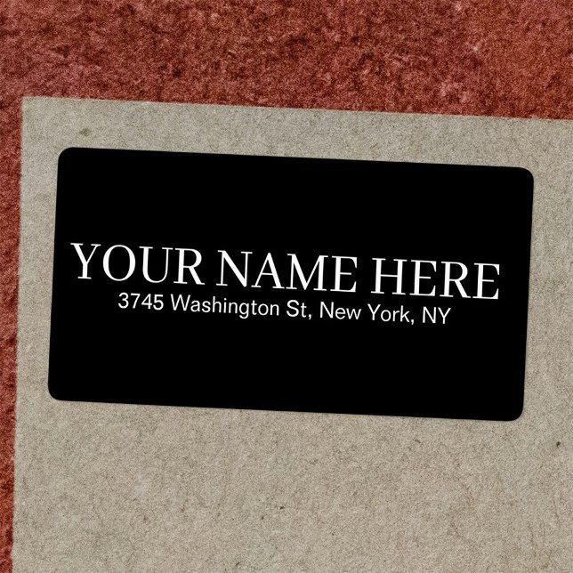 Simple Black Custom Ajouter Votre Nom Élégant (Créateur téléchargé)