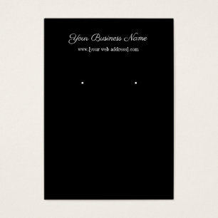 Simple Black Custom Earring Business Card