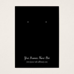 Simple Black Custom Earring Display Card