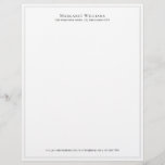 Simple Black Double Border Name Address Letterhead<br><div class="desc">Simple Black Double Border Name Address Letterhead</div>