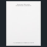 Simple Black Double Border Name Address Letterhead<br><div class="desc">Simple Black Double Border Name Address Letterhead</div>