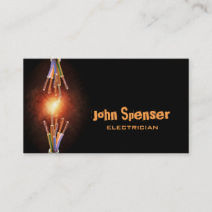 Simple Black Electrician Business Card
