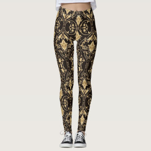 Simple Black elegant Pattern Leggings