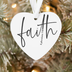 Simple Black Faith Bible Verse Calligraphie Texte