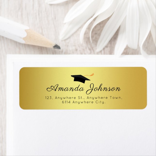 Simple Black Gold Graduate Cap Graduation (Insitu)