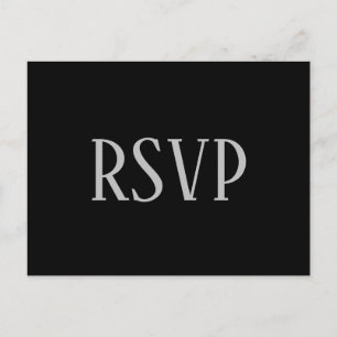 Simple Black & Grey Design - RSVP Postcard