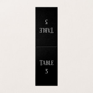 Simple Black & Grey Design - Table Number