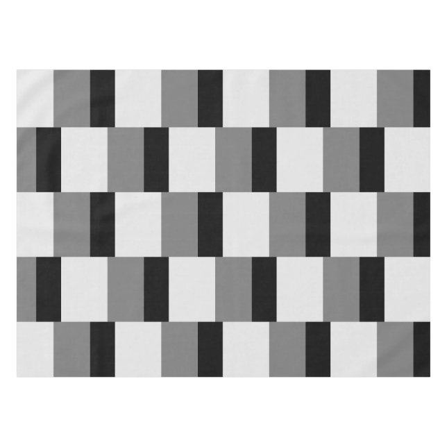 Simple Black & Grey Pattern Tablecloth (Front (Horizontal))