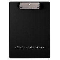 Simple Black Handwritten Modern Script Name Clean