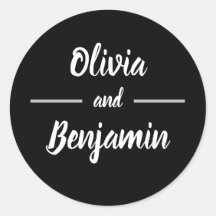 Simple Black Handwritten Script Wedding