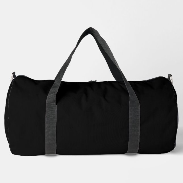 Simple Black Large Duffel Bag Printed Duffel Bags (Front)
