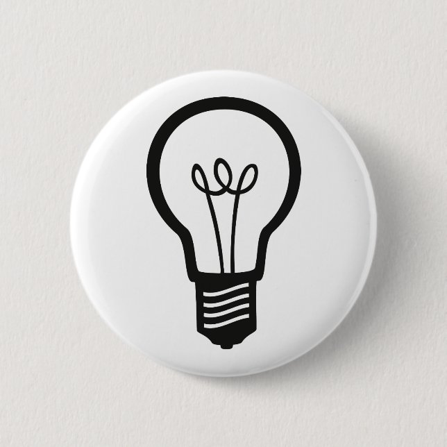 Simple Black Light Bulb for Many Creative Ideas 2 Inch Round Button (Front)