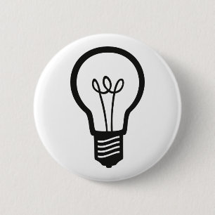 Simple Black Light Bulb for Many Creative Ideas 2 Inch Round Button