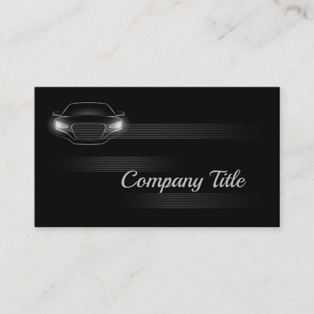 Simple Black Luxury Car Entreprise Carte de visite (Devant)