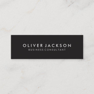 Simple Black Mini Business Card