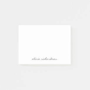 Simple Black Modern Handwritten Script Typography Post-it Notes