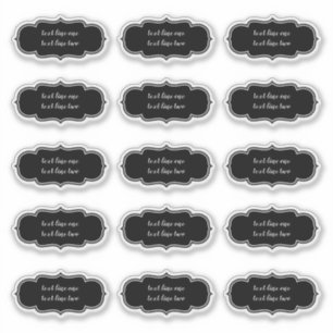 Simple Black Modern Kitchen Labels