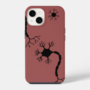 Simple Black Neuron Design iPhone 14 Case