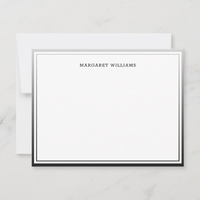 Simple Black Ombre Border Professional Modern Card (Front)