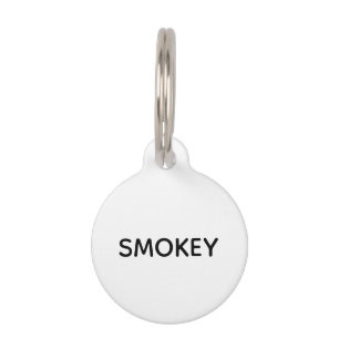 Simple Black Pet Name ID Tag