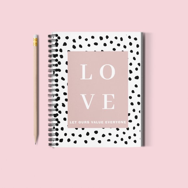 Simple Black & Pink LOVE |Let ours Value Everyone  Notebook (Creator Uploaded)