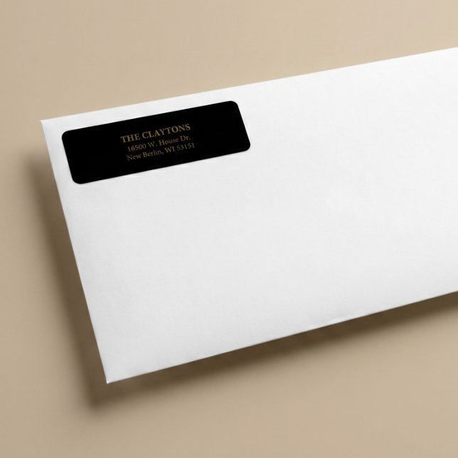 Simple Black Return Address Labels (Creator Uploaded)