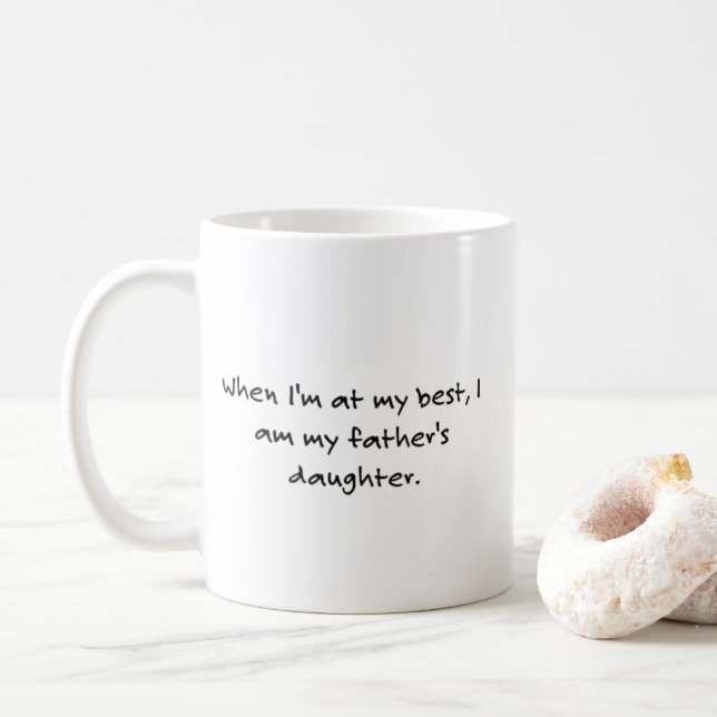 Simple Black Sentence About Father Coffee Mug (With Donut)