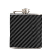 Simple Black & Smoky Black Narrow Diagonal Stripes