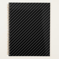 Simple Black & Smoky Black Narrow Diagonal Stripes
