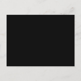 Simple Black Solid Colour Postcard