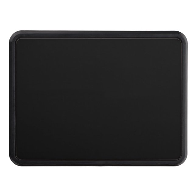 Simple Black Solid Colour Trailer Hitch Cover (Front)