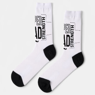 Simple Black Super Dad Kid's Socks