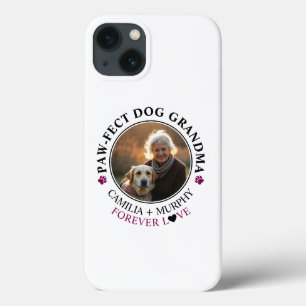 Simple Black Text Funny Dog Grandma Photo iPhone 13 Case