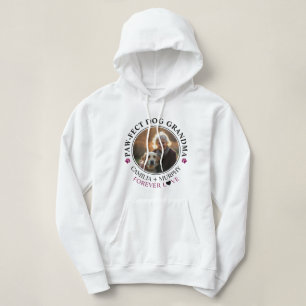Simple Black Text Funny Dog Grandma Photo Hoodie