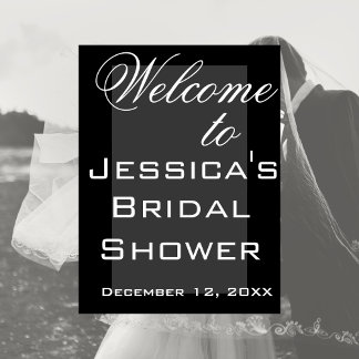 Simple Black & White Bridal Shower Poster