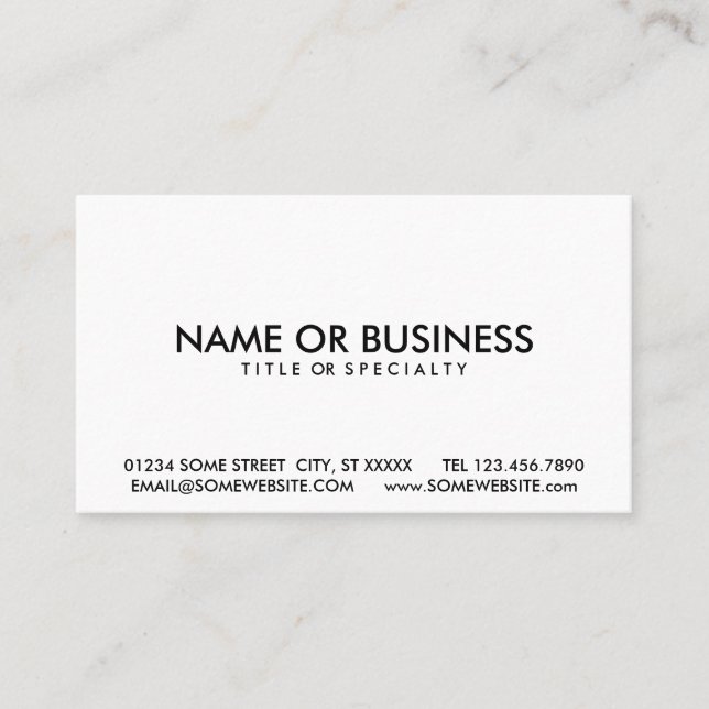simple black & white business card (Front)