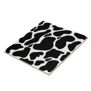 Simple Black white Cow Spots Animal Tile