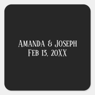 Simple Black & White Design - Square Sticker