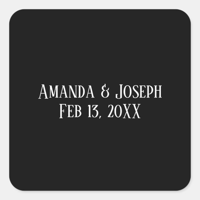 Simple Black & White Design - Square Sticker (Front)